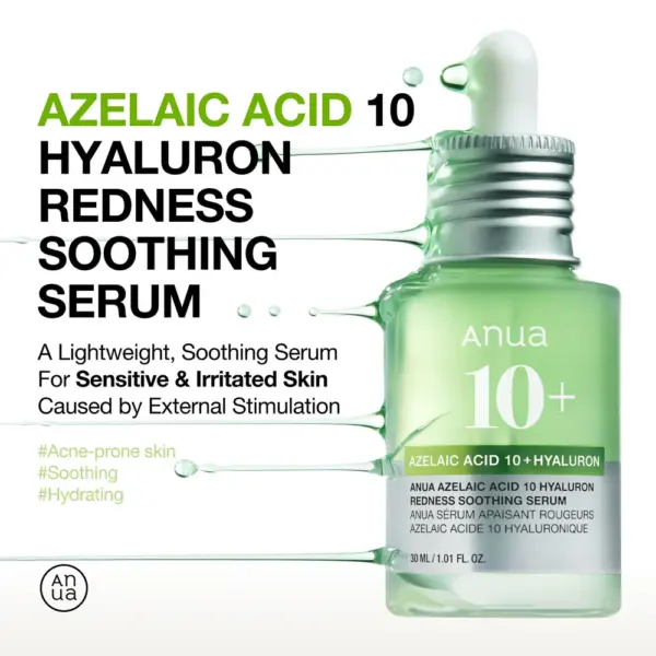 Anua - Azelaic Acid 10 Hyaluron Redness Soothing Serum 1.01 oz - Image 2