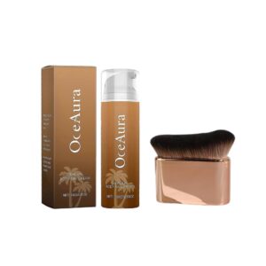 Oceaura - Sunless Self-Tanning Cream + Brush